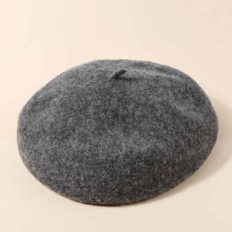 

Guys Solid Beret, Grey