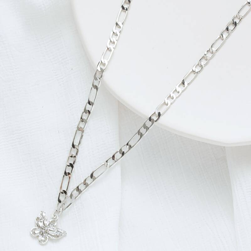 

Butterfly Chain Necklace, Silver