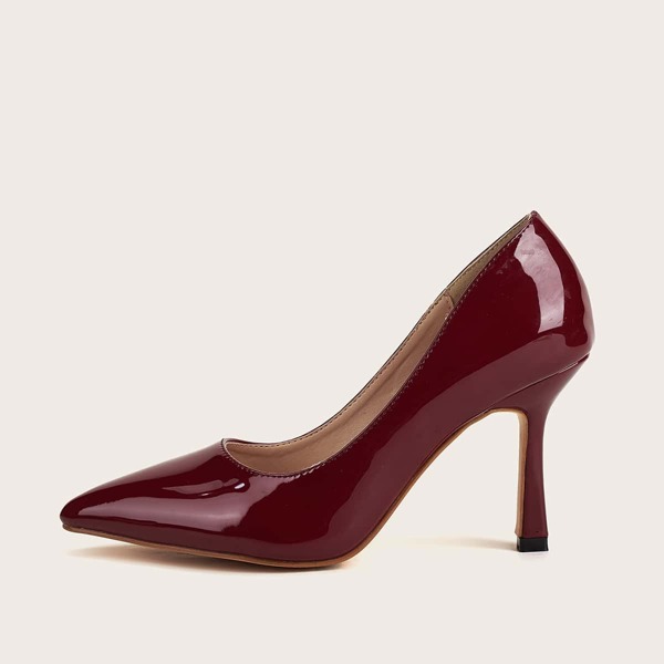 

Point Toe Stiletto Court Heels, Burgundy
