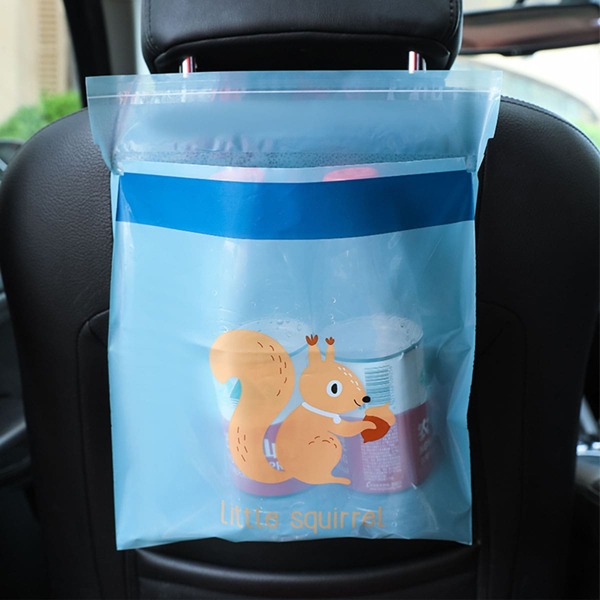 

15pcs Squirrel Print Disposable Storage Bag, Blue