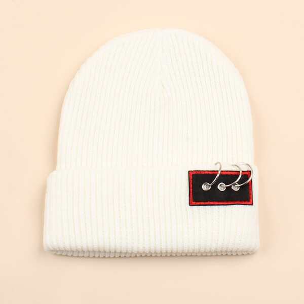 

Ring Decor Beanie, White