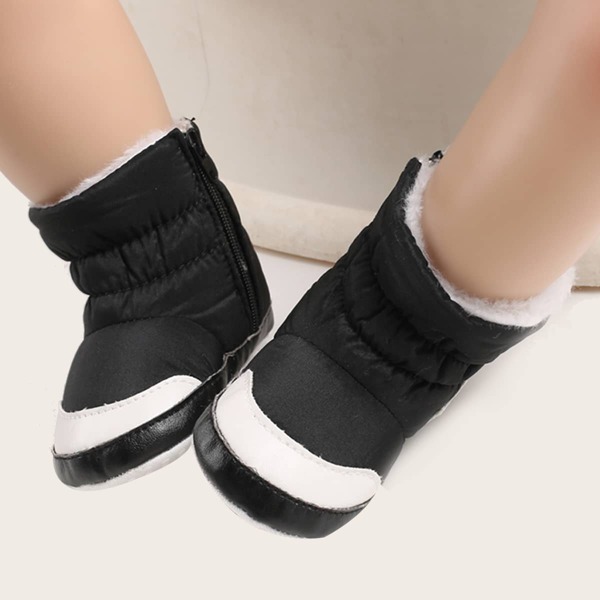 

Baby Boy Plush Lined Ankle Boots, Black