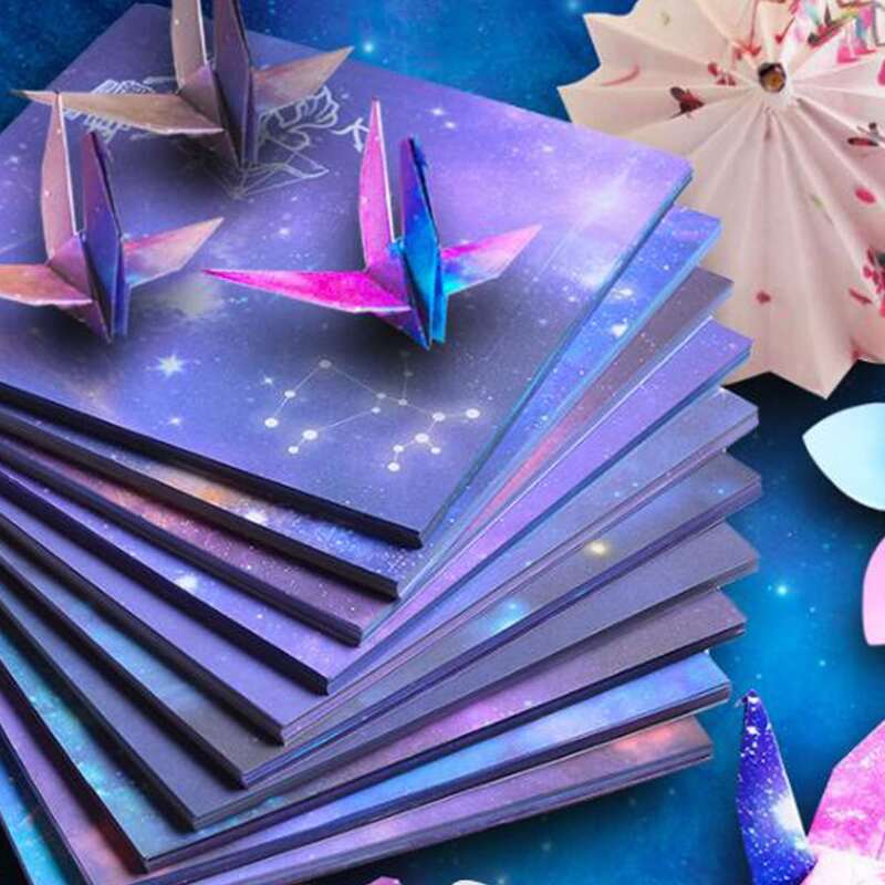 

50sheets Galaxy Print DIY Origami Paper, Multicolor