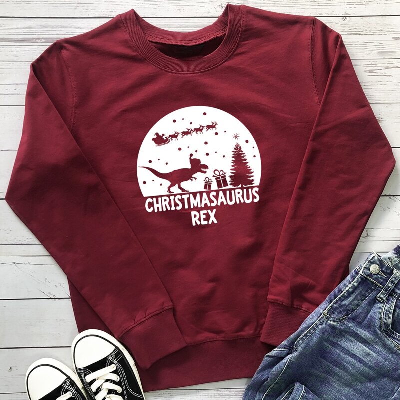 

Christmas Letter Santa Claus Graphic Sweatshirt, Burgundy
