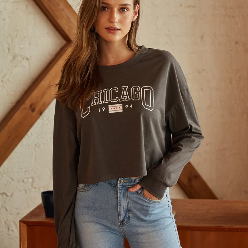

Letter Graphic Tee, Dark grey