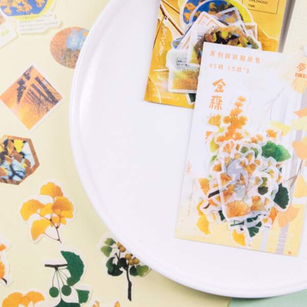 

45pcs Plant Print Random Sticker, Multicolor