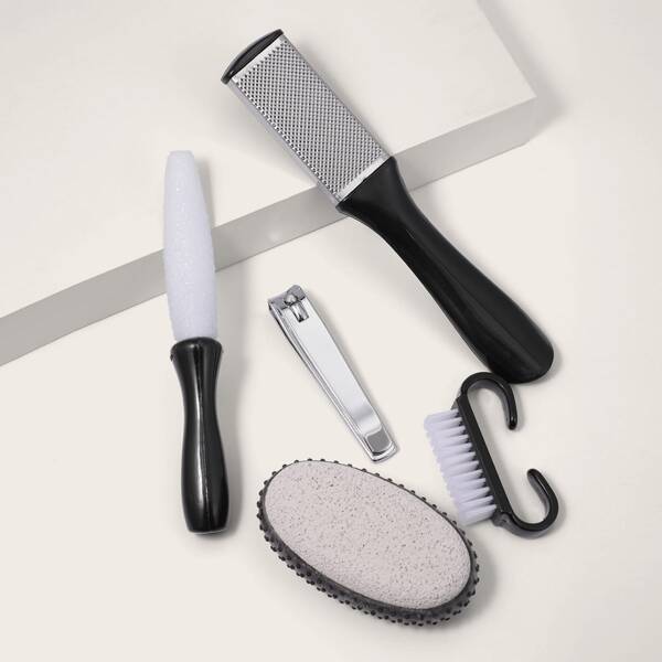 

5pcs Manicure & Pedicure Tool Kit, Black