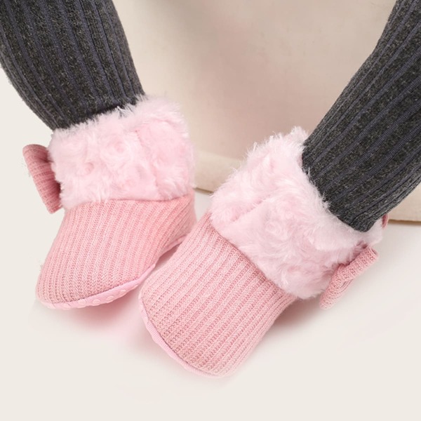 

Baby Girl Faux Fur Decor Ankle Boots, Pink