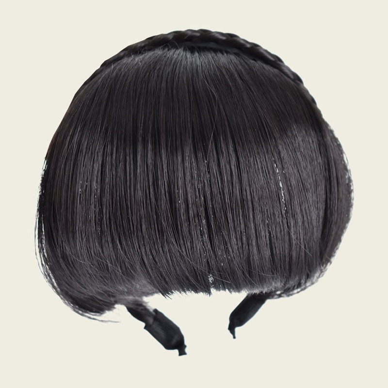 

Clip In Front Bangs With Hair Hoop, Black