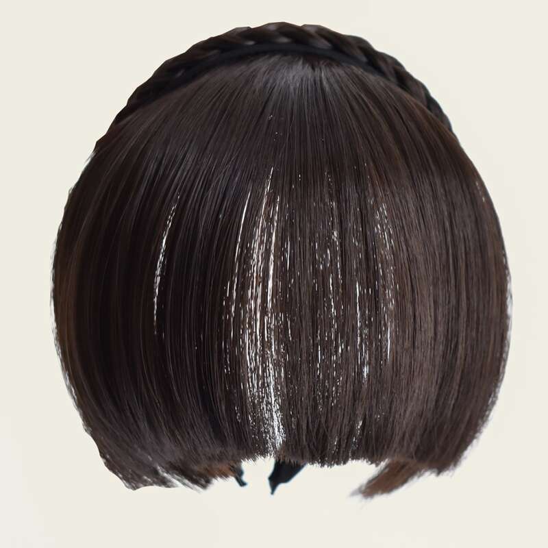 

Clip In Front Bangs With Hair Hoop, Black