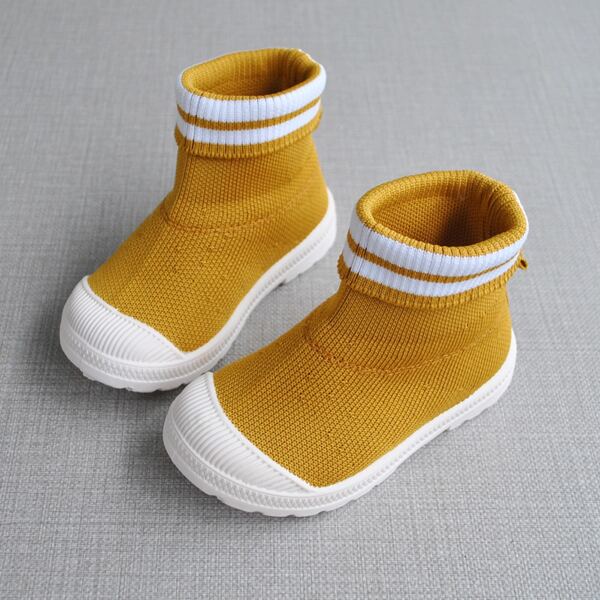 

Toddler Boys Stripe Trim Sock Sneakers, Yellow