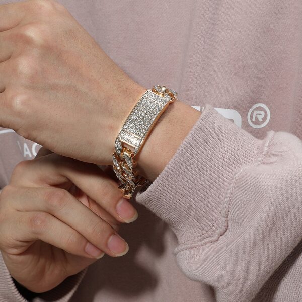 

Men Rhinestone Bracelet, Gold