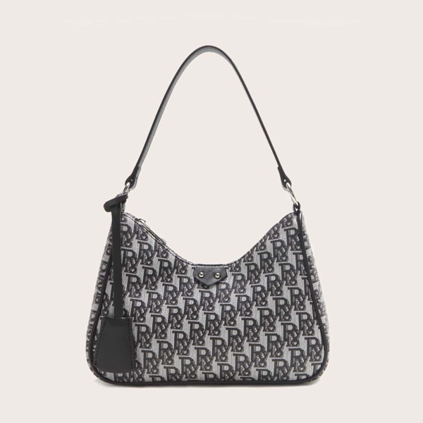 

Graphic Shoulder Bag, Black