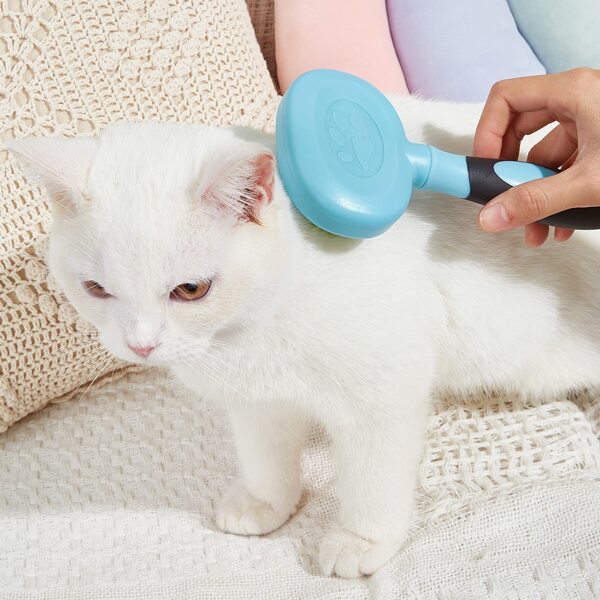 

Colorblock Cat Grooming Brush, Baby blue