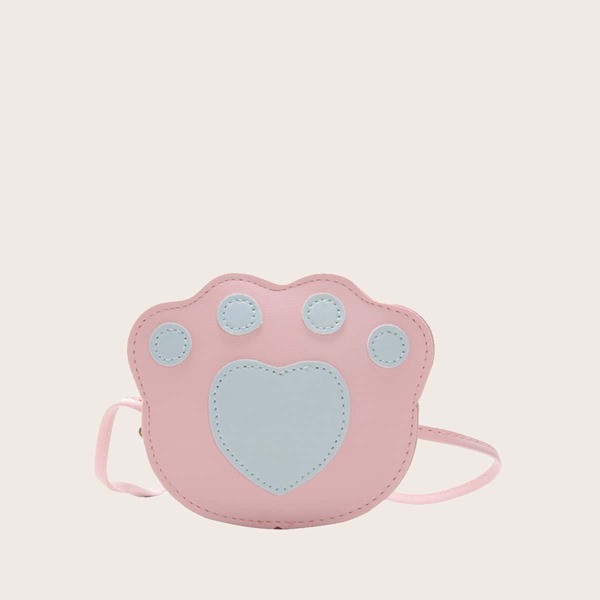 

Girls Cartoon Shaped Two Tone Crossbody Bag, Pink