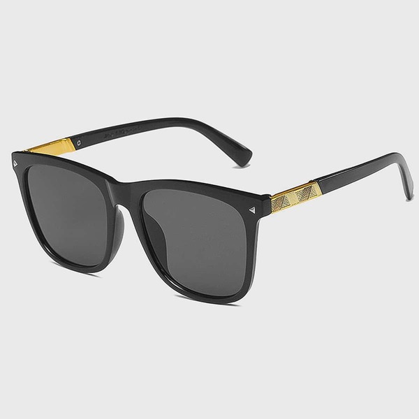 

Men Rivet Decor Sunglasses, Black