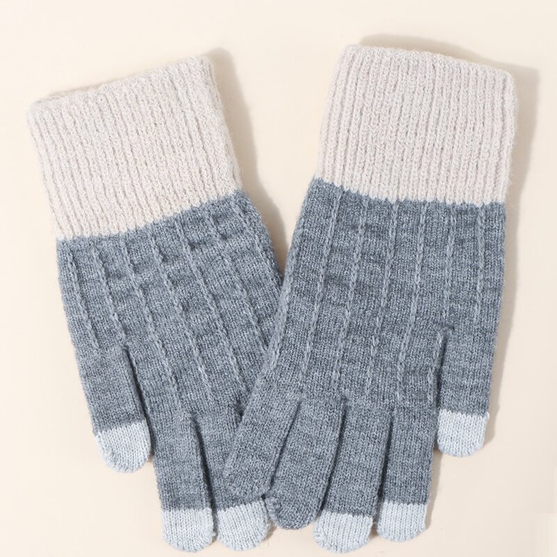 

Guys Color Block Gloves, Grey