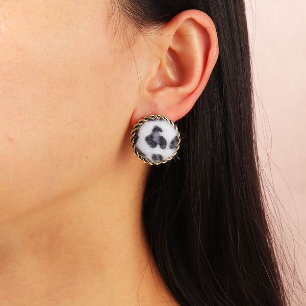 

Round Stud Earrings, Multicolor