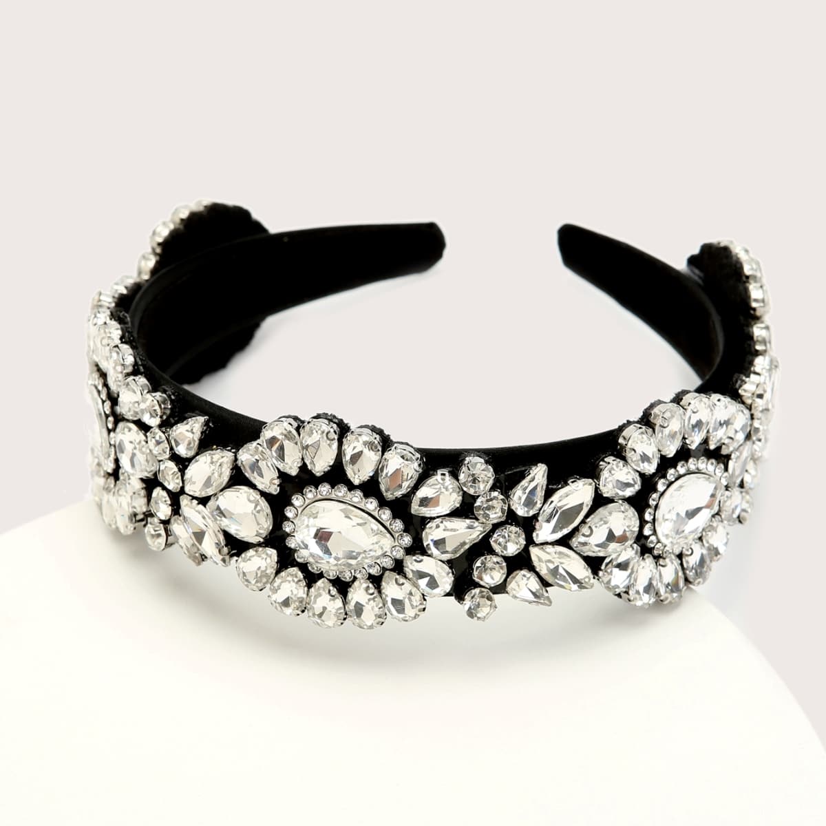 

Rhinestone Decor Hair Hoop, Black