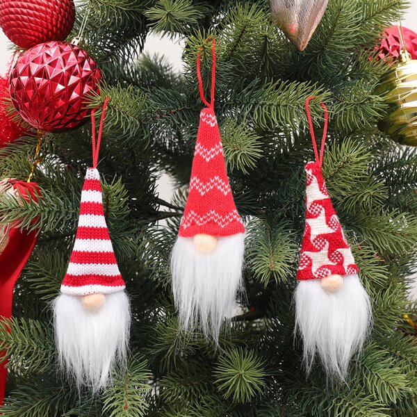 

3pcs Christmas Tree Pendant, Red