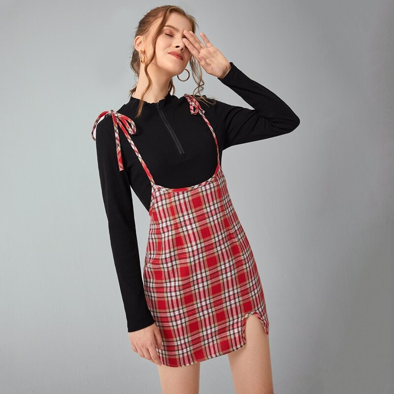 

Tartan Pinafore Dress, Multicolor