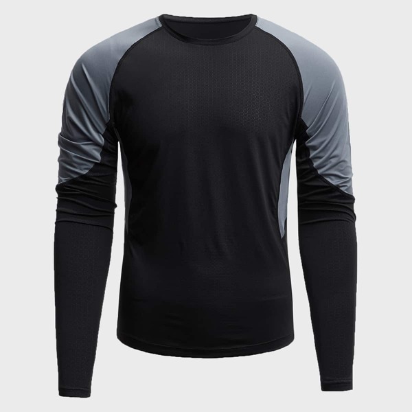 

Men Two Tone Sports T-Shirt, Black