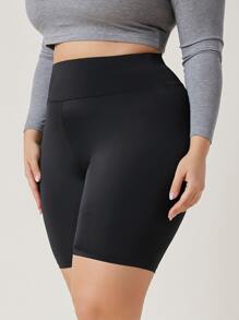 SHEIN BASICS Quần lót kích thước lớn màu trơn Giải trí - màu đen - Xem 3