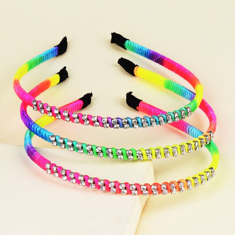 

Rainbow Rhinestone Decor Headband, Multicolor