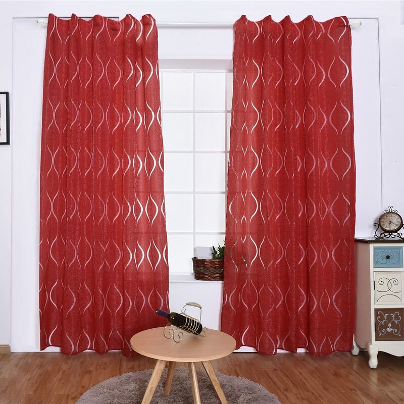 

Tree Branch Pattern Single Panel Curtain, Red