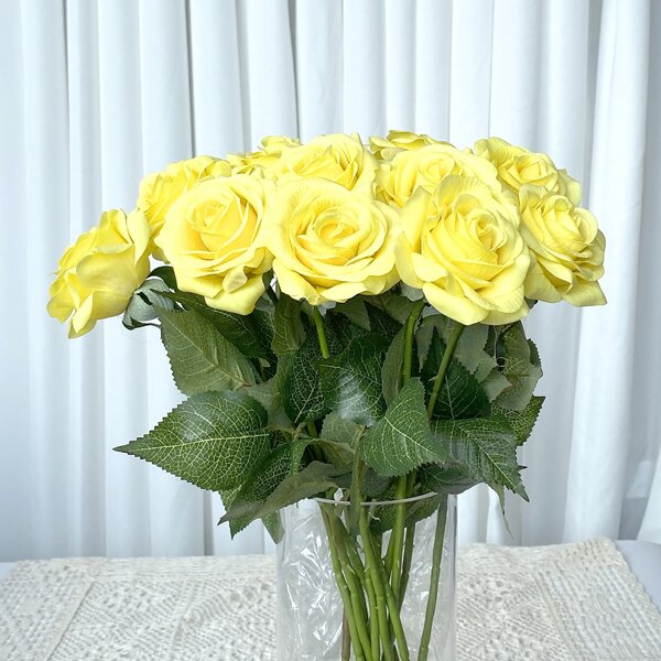 

1branch Artificial Rose, Yellow