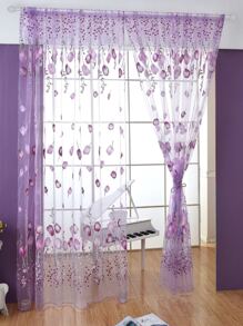 1pc Countryside Style Colored Bottom Glue Printed Tulip Window Screen (random Pattern) - Multicolor - View 5