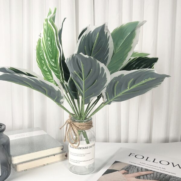 

1bundle Artificial Foliage With 9pcs Branch, Green