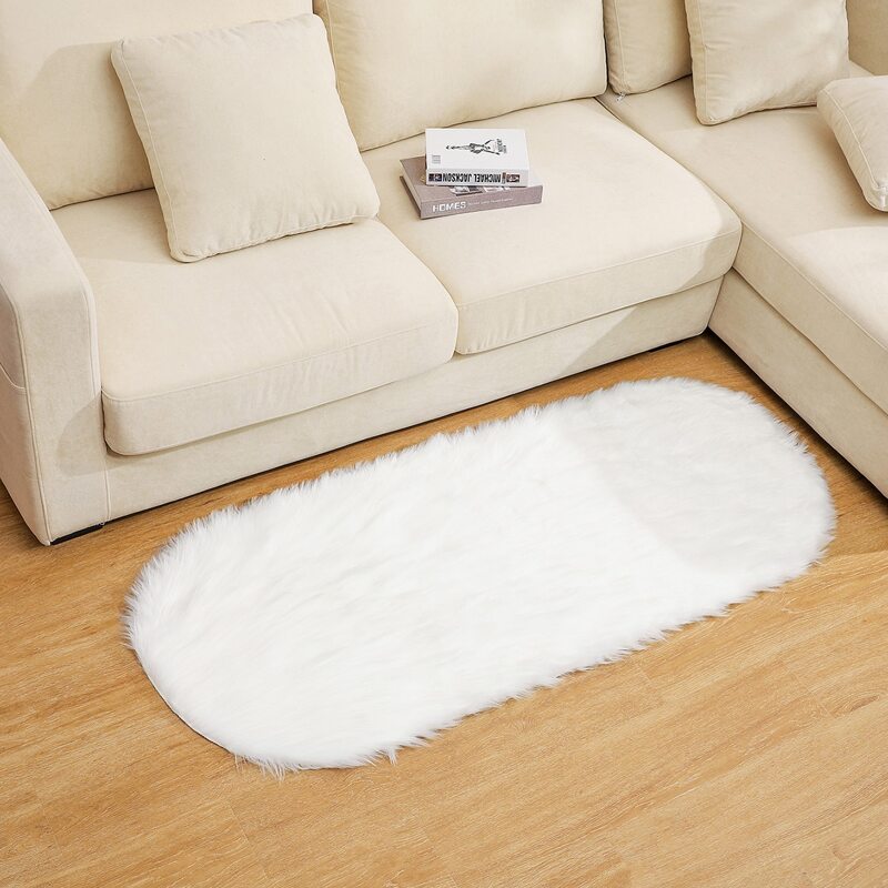 

Solid Color Plush Carpet, White