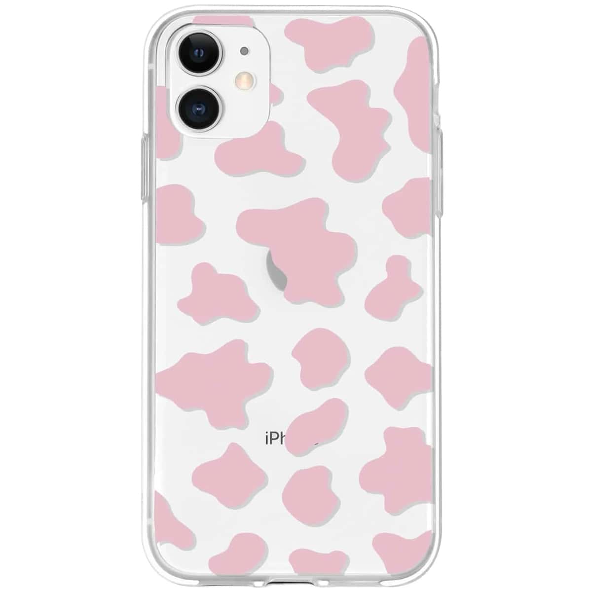 

Graphic Clear iPhone Case, Baby pink
