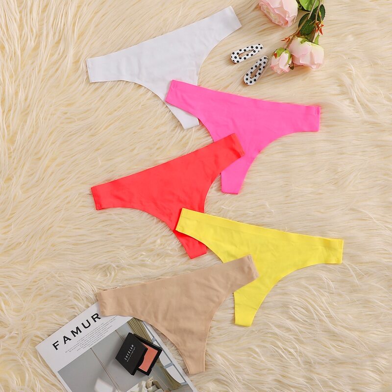 5pack Seamless Thong Set, Multicolor