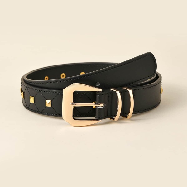 

Metal Buckle Belt, Black