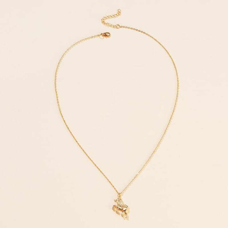 

Unicorn Pendant Necklace, Gold