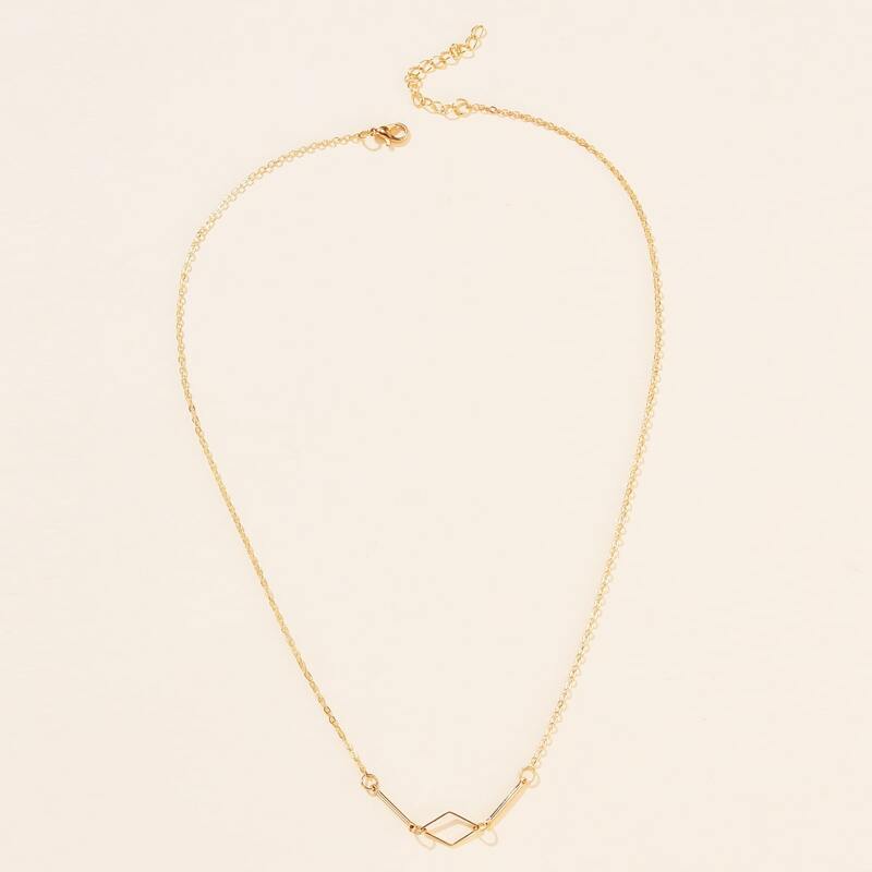 

Simple Geo Pendant Necklace, Gold