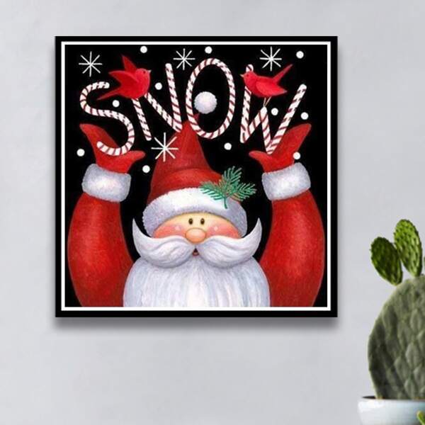 

Santa Claus Print DIY Diamond Painting Without Frame, Multicolor