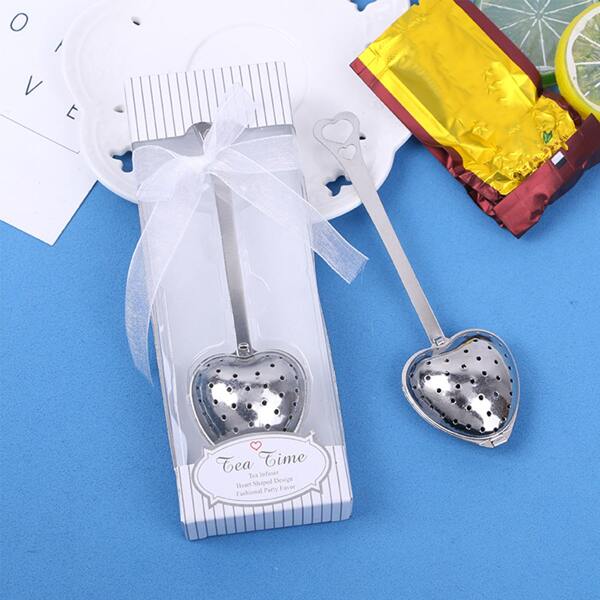 

1pc Heart Design Tea Filter, Silver