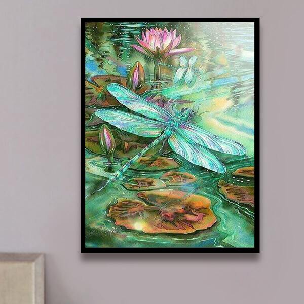 

Dragonfly Print DIY Diamond Painting Without Frame, Multicolor