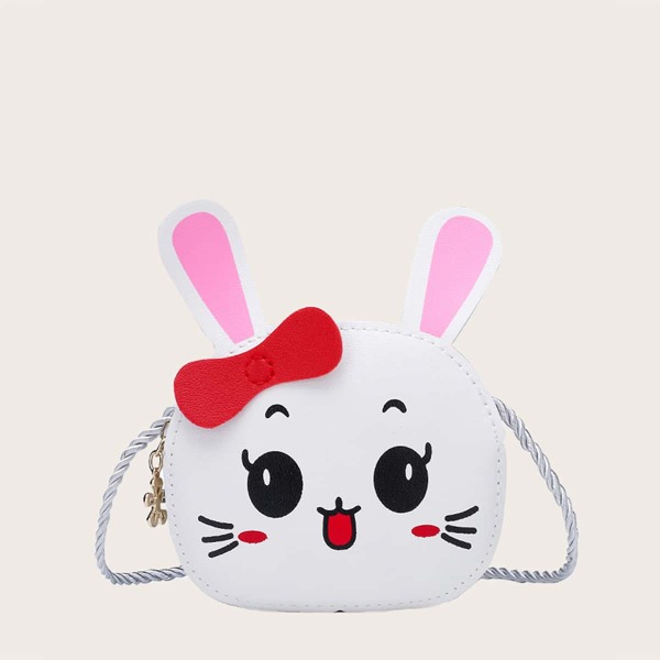 

Girls Rabbit Shaped Crossbody Bag, White
