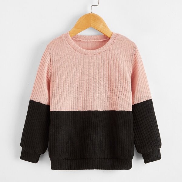

Toddler Girls Two Tone Sweatshirt, Multicolor