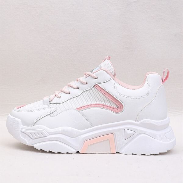 

Lace Up Front Mesh Chunky Sneakers, White