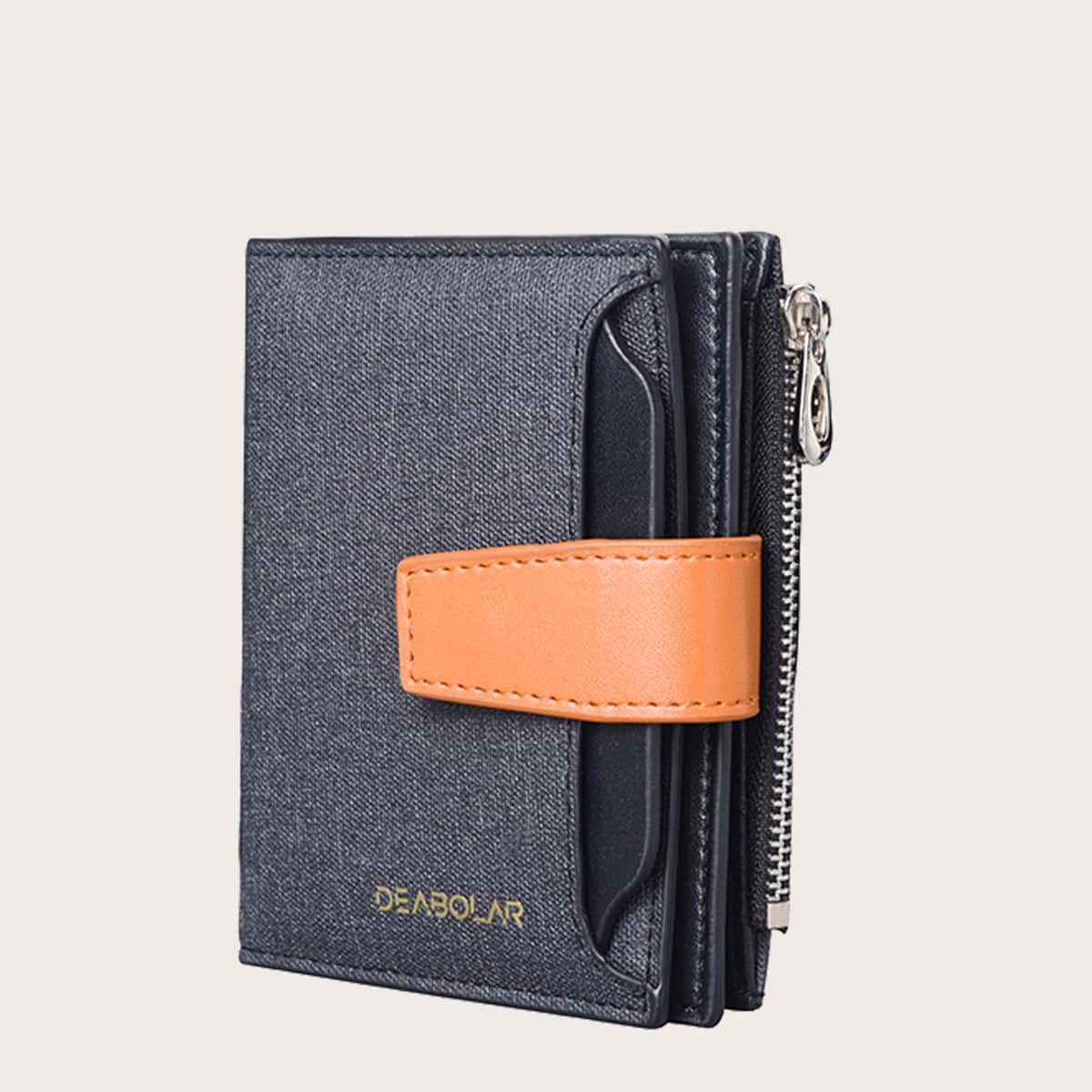 

Guys Letter Graphic Fold Over Wallet, Black