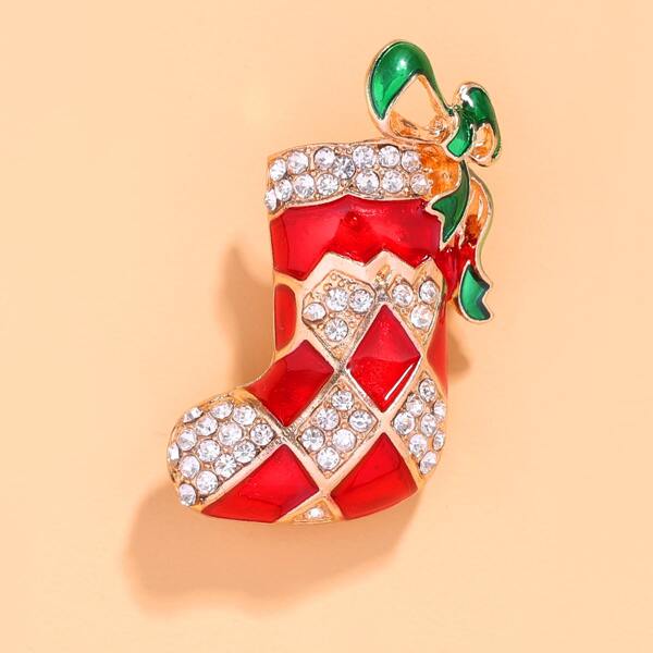 

Christmas Socks Brooch, Multicolor
