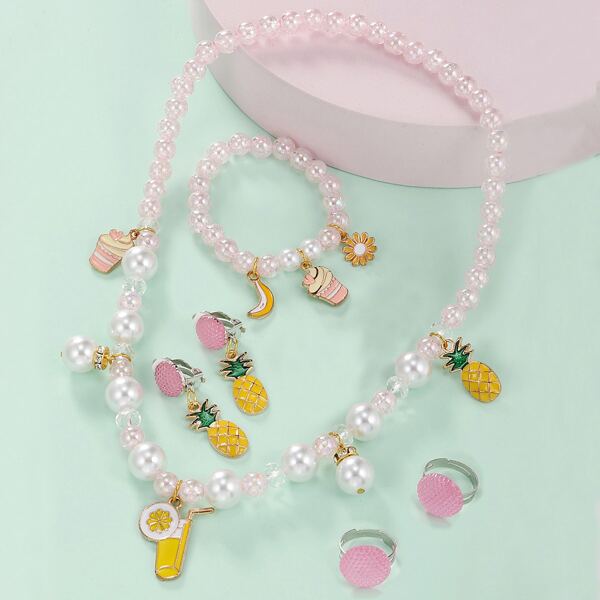 

6pcs Toddler Girls Jewelry Sets, Multicolor