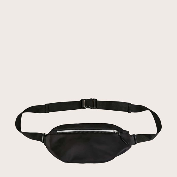 

Men Minimalist Fanny Pack, Black