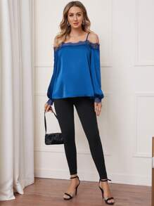 SHEIN Quần cạp zip viền dành cho bà bầu - màu đen - Xem 3