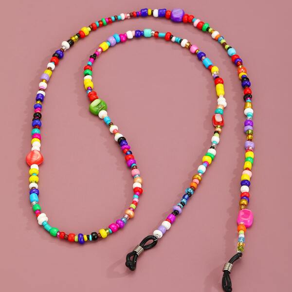 

Colorful Beaded Glasses Chain, Multicolor